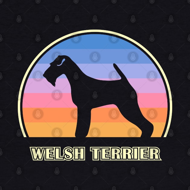 Welsh Terrier Vintage Sunset Dog by millersye